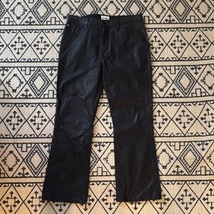 Hudson Jeans High Rise Black Coated Denim pants